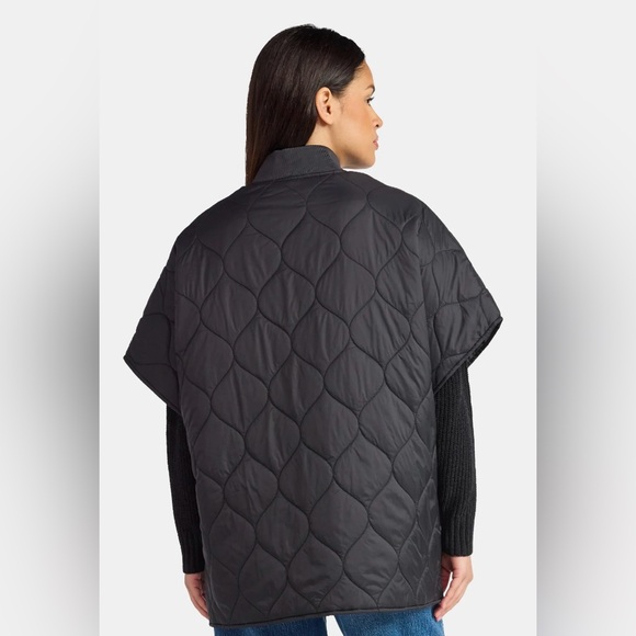 NWT Women’s Black Quilted Puffer vest Nylon Jacket - Picture 2 of 8